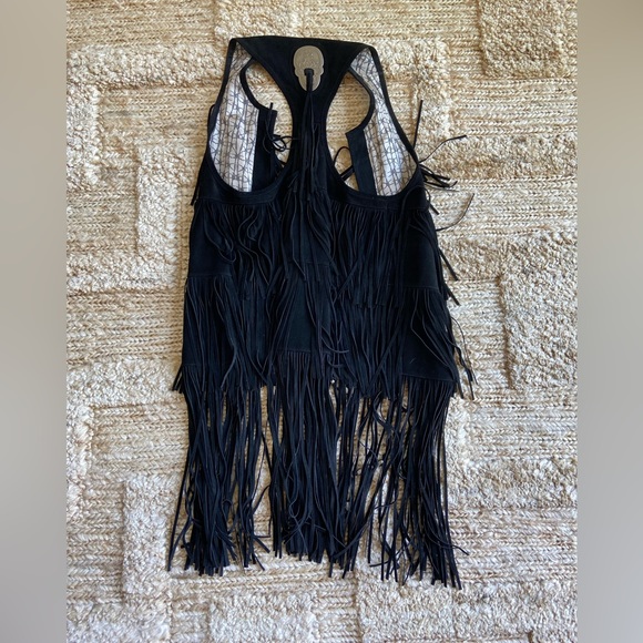 Thomas Wylde black fringe suede vest - S - Picture 4 of 8